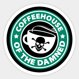 Coffeehouse of the Damned Fun logo Sticker